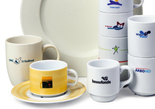 Vignet/huisstijl op uw porselein