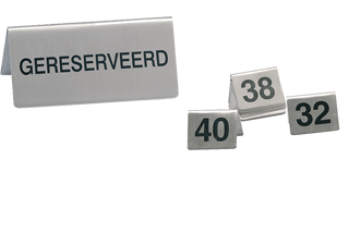 Tafelbordjes en tafelnummers