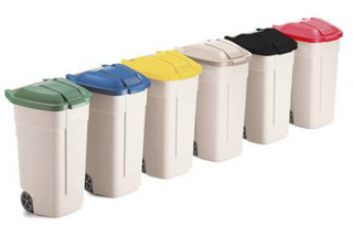 Verrijdbare afvalbakken