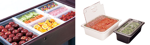 Gastronormbak inzetbak GN gastronorm Cambro Camwear Food Pan Polycarbonate polycarbonaat black white