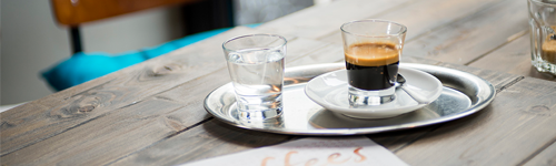 Espresso koffieglazen sfeer