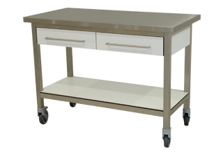 Werktafels RVS verrijdbaar