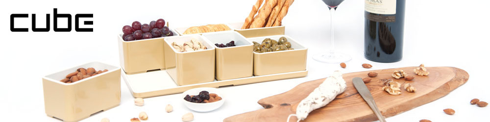 Cube organizer melamine champagne banner