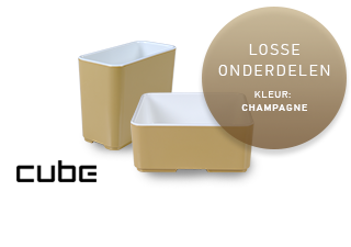 CUBE melamine kleur champagne