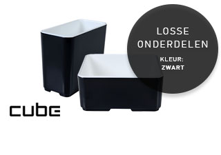 CUBE melamine kleur zwart