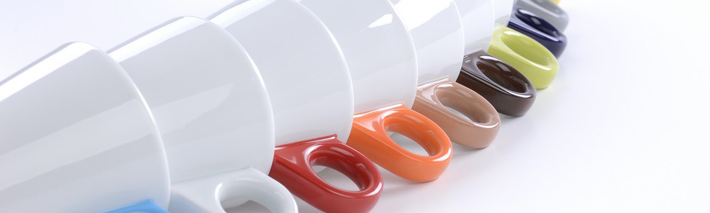 Gekleurd porselein sfeer