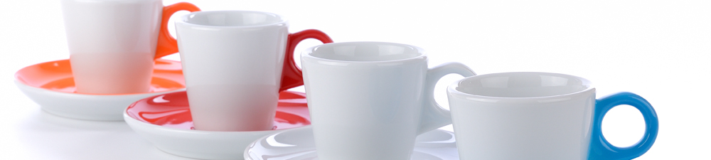 Koffiekoppen en -schotels