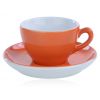 cappuccinokop en schotel model pisa orange mix match
