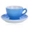 cappuccinokop en schotel model pisa ocean blue mix match