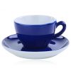 cappuccinokop en schotel model pisa kobalt blauw mix match
