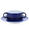 soepkop en schotel model ocean kobalt blauw mix match