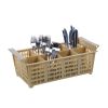 Vaatwaskorf-Bestekkorf-8-vaks-met-beugels-lichtbruin-Cleaningrack