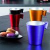 Koffiekop Flashy Longo 22cl Luminarc set rood zwart gold paars sfeer