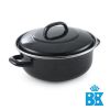 Braadpan cocotte BK fortalit zwart deksel emaille