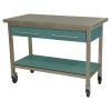 keukenmeubel-keuken-meubilair-werktafel-rvs-2-laden-verrijdbaar-turquoise-pastel