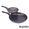 Lyonnaiserpan pujadas aluminium teflon anti aanbaklaag bakelieten handgreep