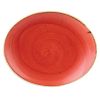 bord ovaal 19-2cm churchill stonecast berry red SBRSOP71