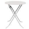 Statafel bartafel inklapbaar 110cm hoog diam 85cm wit