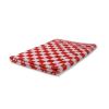 Keukenhanddoek katoen rood geblokt 50x54cm.