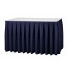 Tafelrok Boxpleat kleur donker blauw polyester