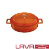 Braadpan deksel laag 24cm oranje LAVA cooking 