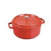 Braadpan rond diam 24cm inh 4.2ltr rood gietaluminium