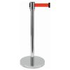 Afzetpaal-chroom-trekband-rood